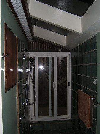 with open shower