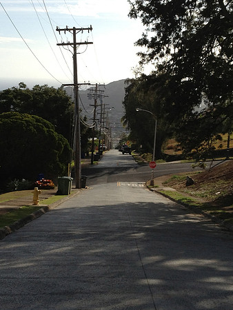 steep hill to the crib